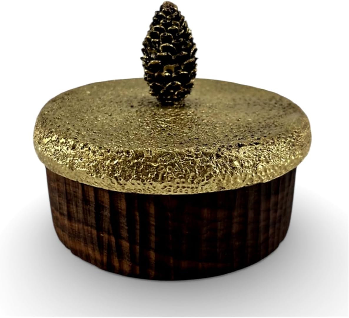 VERRA CONCEPT Sunum Kasesi Ceviz Ağacı Oval Kapaklı Kase 10 x 11 Siyah 10 x 11 x5