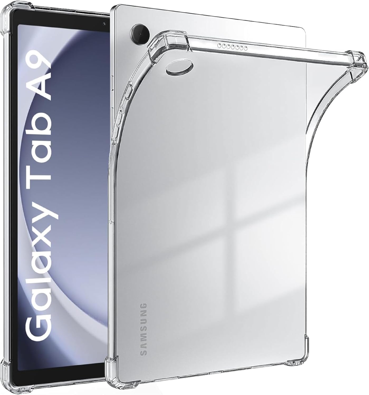 Samsung Galaxy Tab A9 X110/Galaxy Tab A11 Tablet Kılıf Şeffaf Silikon Arka Kapak