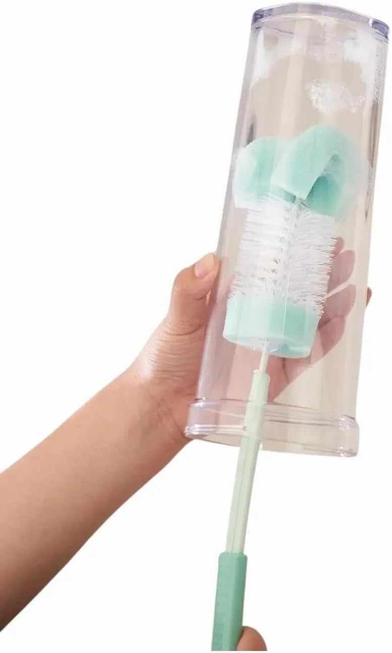 Vagonlife 7cm Uzayabilen Matara/Termos/Şişe/kavanoz Temizleme Fırçası Süngerli (Turuncu)