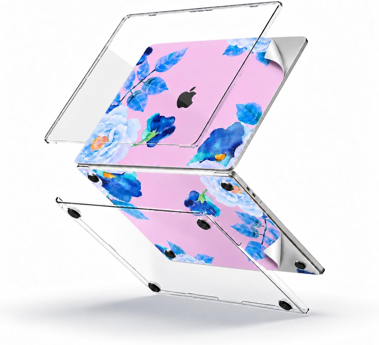 MacBook Pro 13 inç A2338 Uyumlu M1/M2 3M Sticker Kaplama Laptop Skin – Hassas Lazer Kesim Tam Kaplama (Üst+Alt Kasa) Çizilme Koruması Lila