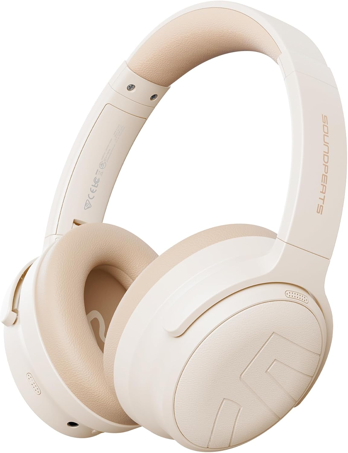 Space Pro Hi-Res LDAC Bluetooth 5.4 TWS Kablosuz Kulak üstü Kulaklık Bej