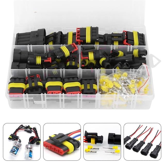 PM-28532 HID JST Konnektör Seti Oto Elektrik Kablo Soketleri Su Geçirmez 352 Parça