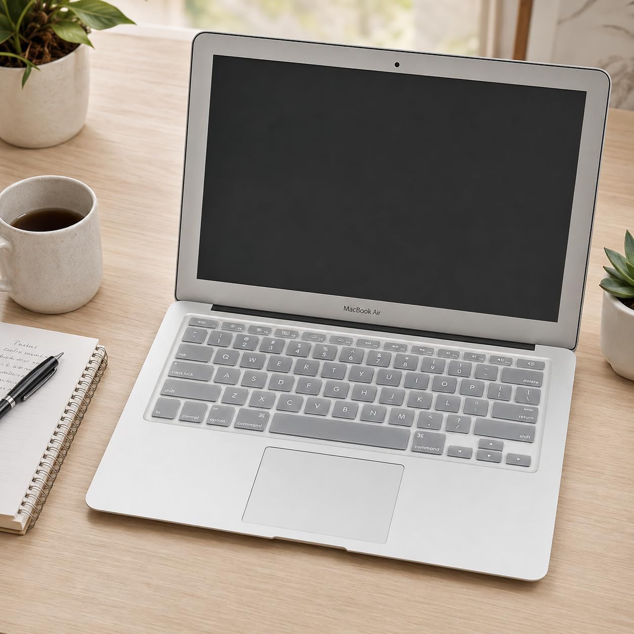 MacBook Klavye Koruyucu US ANSI – Air A1369 A1466 & Pro A1278 A1425 A1502 A1286 A1398 Uyumlu – Amerikan İngilizce Düz Enter – İnce Silikon Şeffaf