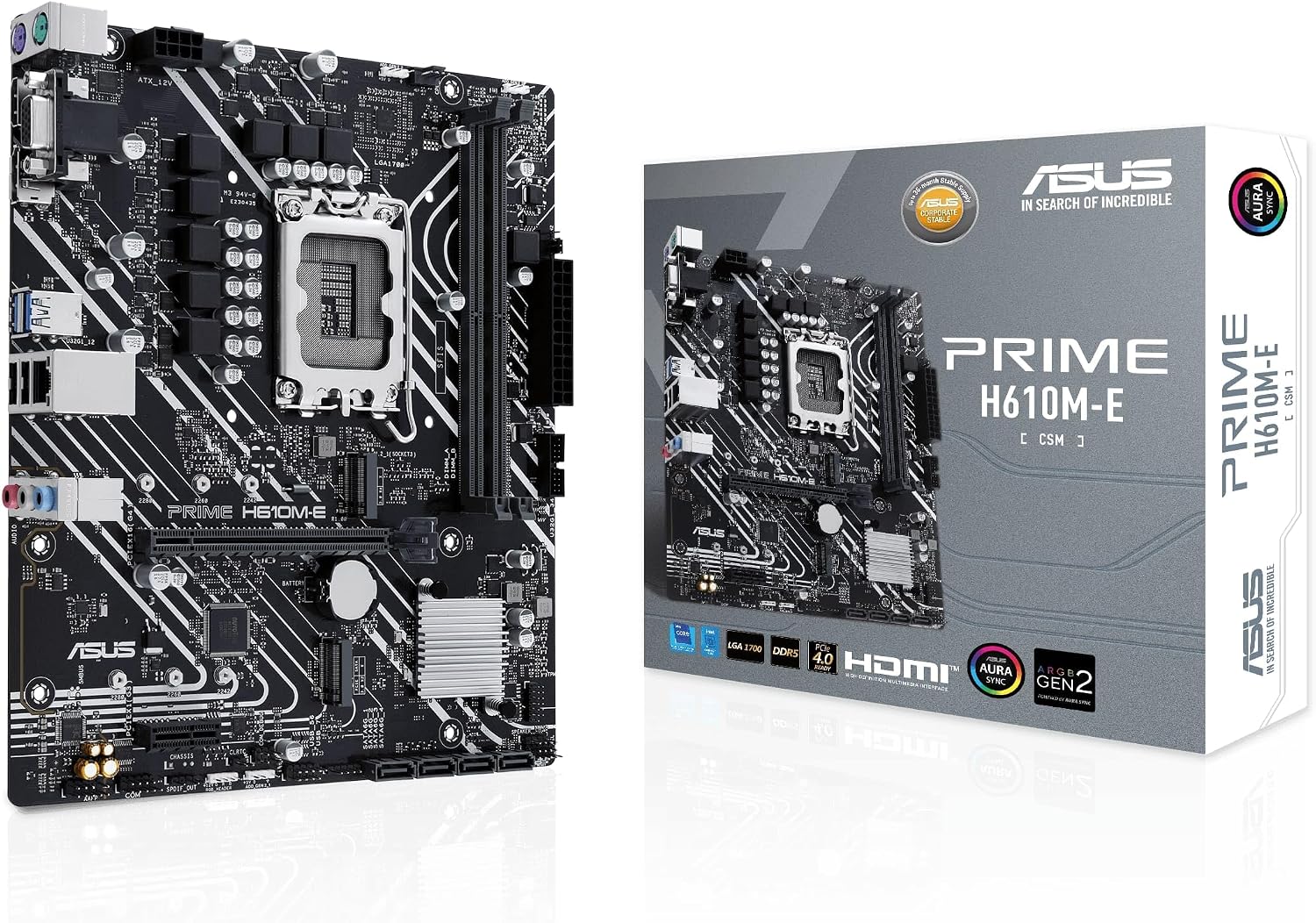 Prime H610M-E-CSM Intel H610 1700 Soket DDR5 5600Mhz mATX Anakart