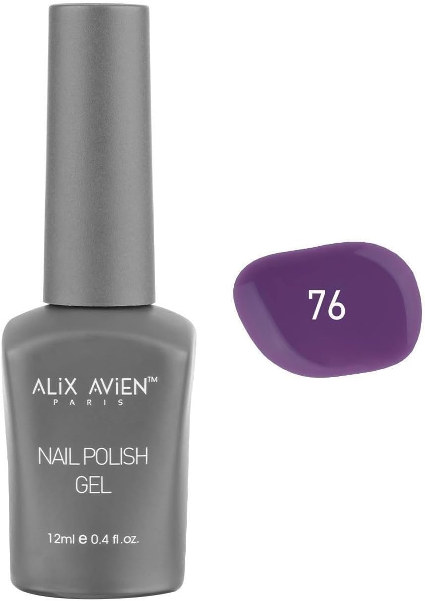 Mor Kalıcı Oje 76-Yoğun Renk Veren Jel Oje 12 ml-Nail UV Gel Polish 76