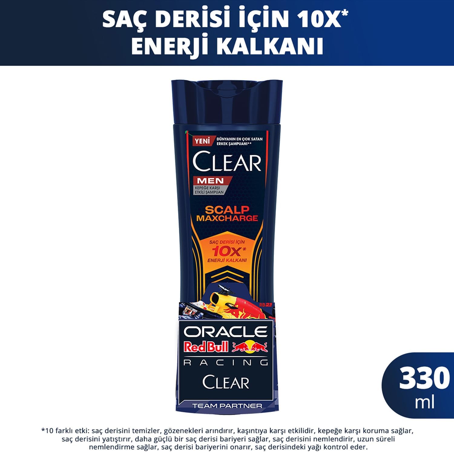 Men Kepeğe Karşı Etkili Şampuan Scalp Maxcharge Oracle Red Bull Racing 330 ml