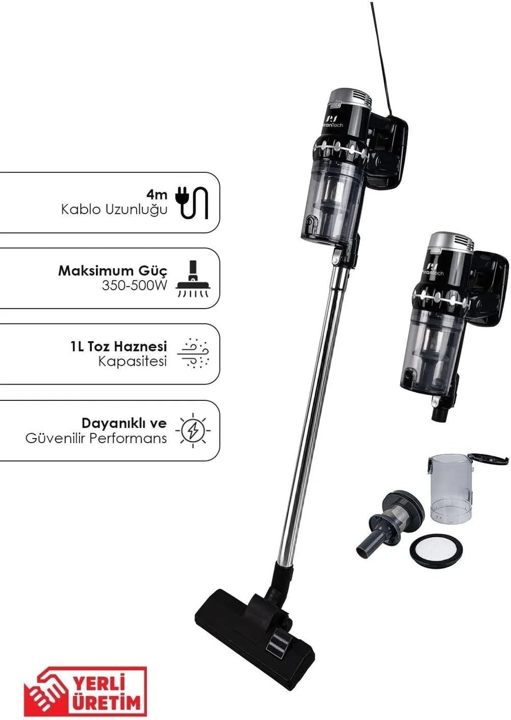 Ek200 Torbasız Kablolu Dikey Süpürge Elektrikli Süpürge