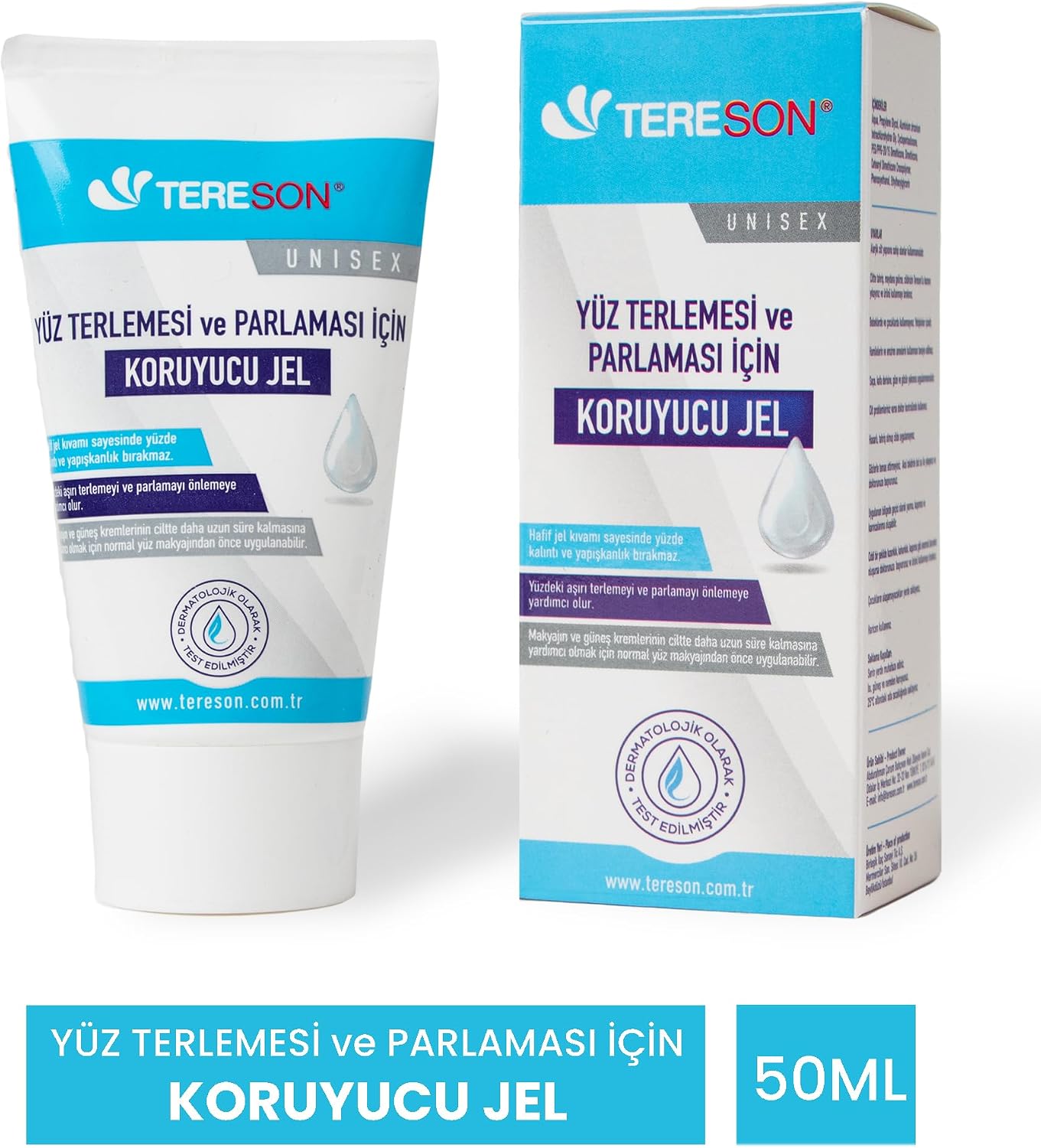 Yüz Terlemesi ve Parlaması için Koruyucu Jel, 50ml