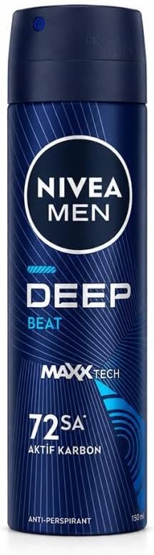Men Erkek Sprey Deodorant Deep Beat 150ml, 72 Saat Anti-Perspirant Koruma