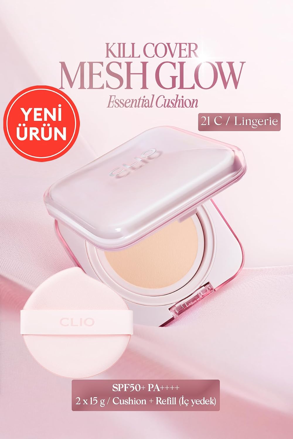 Hyalüronik Asit İçerikli Kill Cover Mesh Glow Essential Cushion Set (21CLingerie) SPF50+ PA++++