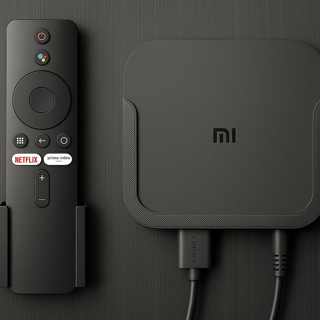 Xiaomi Mi TV Box S ve Mi Box TV Stick S İle Uyumlu Duvar Montaj Standı, Siyah, Bluetooth Uzaktan Kumanda Tutucu Aparatı
