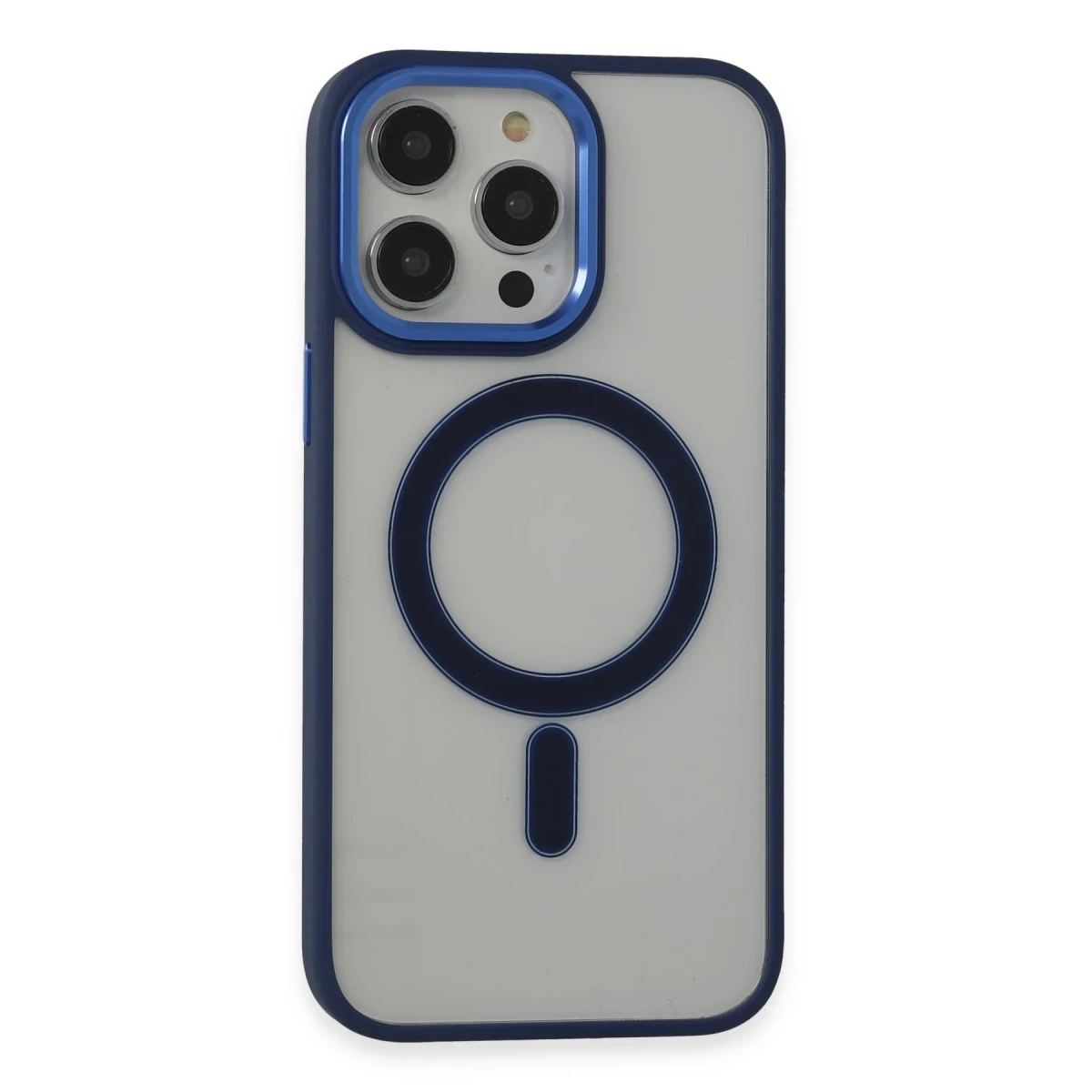 Apple iPhone 15 Pro Max Kılıf Room Magneticsafe Silikon - Lacivert