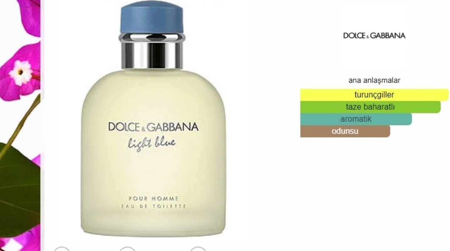 Light Blue Pour Homme ByD&G EDP 75ML ERKEK PARFÜM(GENEL BEĞENİYE TAM OLARAK AÇIK)