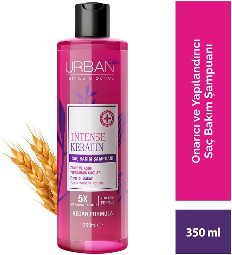 Intense Keratin Yoğun Hasar Onarıcı Saç Bakım Şampuanı, 350 Mililitre, Vegan