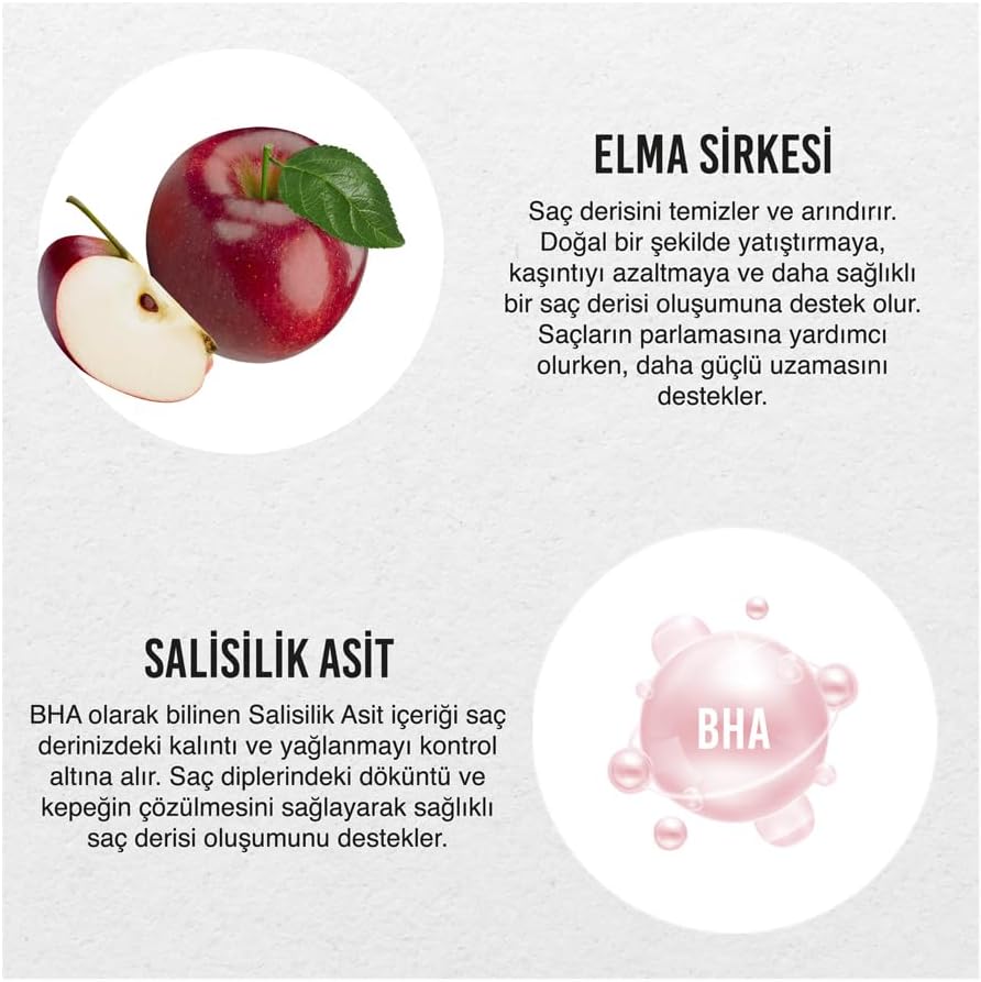 Expert No.3 Apple Cider & Salycylic Acid Kepek Karşıtı Saç Bakım Şampuanı, 350 ml