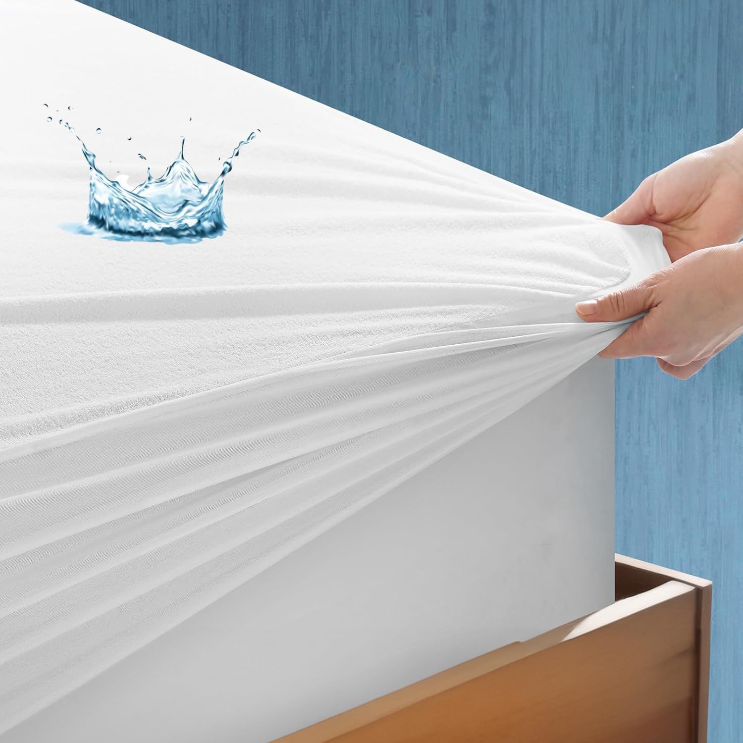 %100 Pamuk Fitted Sivi Geçirmez Tek/Çift Kişilik Bebek Alez Yatak Koruyucu Full Kenar Çarşaf 60 X 120