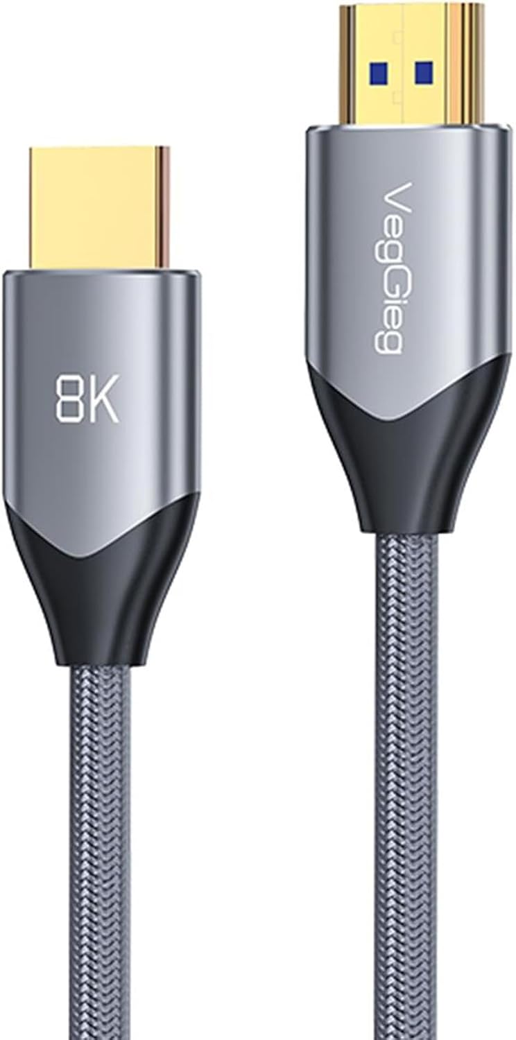 8K 60Hz 4K 120Hz 48 Gbps HDR ARC HDCP Örgülü HDMI 2.1 Kablo 3 Metre