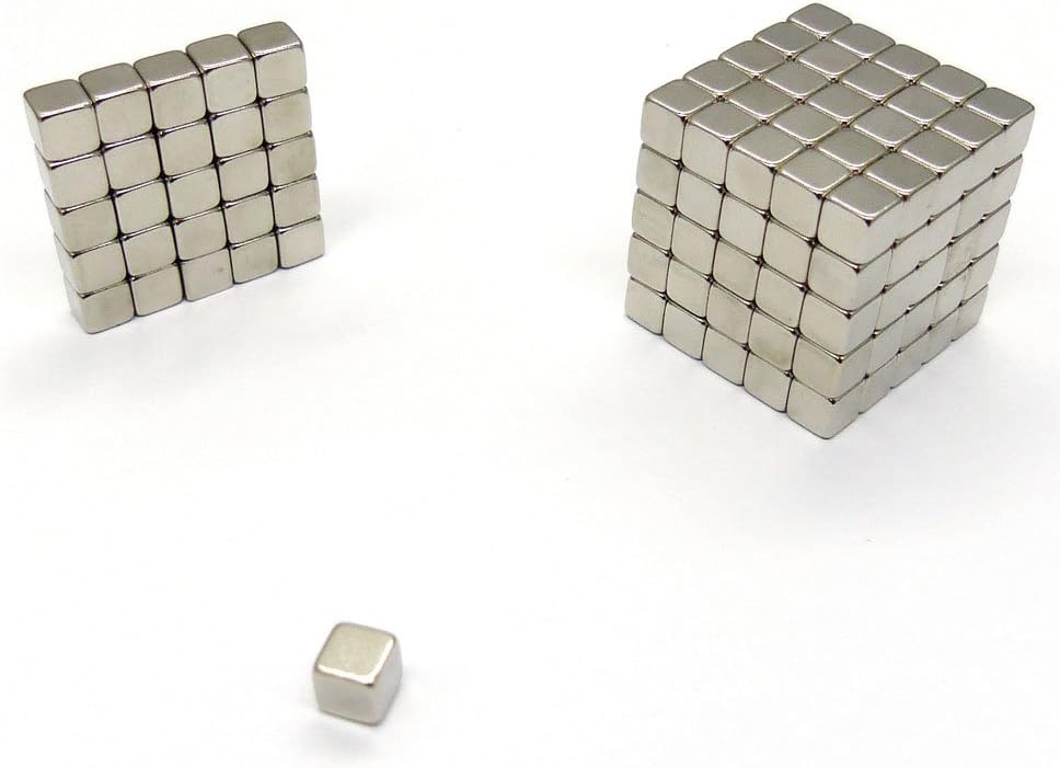 50 Adet 5x5x5 mm Sihirli Manyetik Küp Neodyum Mıknatıs Güçlü Çekim