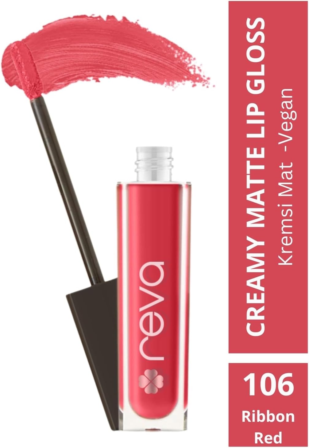 Creamy Matte Lip Ribbon Red - Mat Krem Dudak Parlatıcısı - No: 106 - Vegan & Temiz Içerik