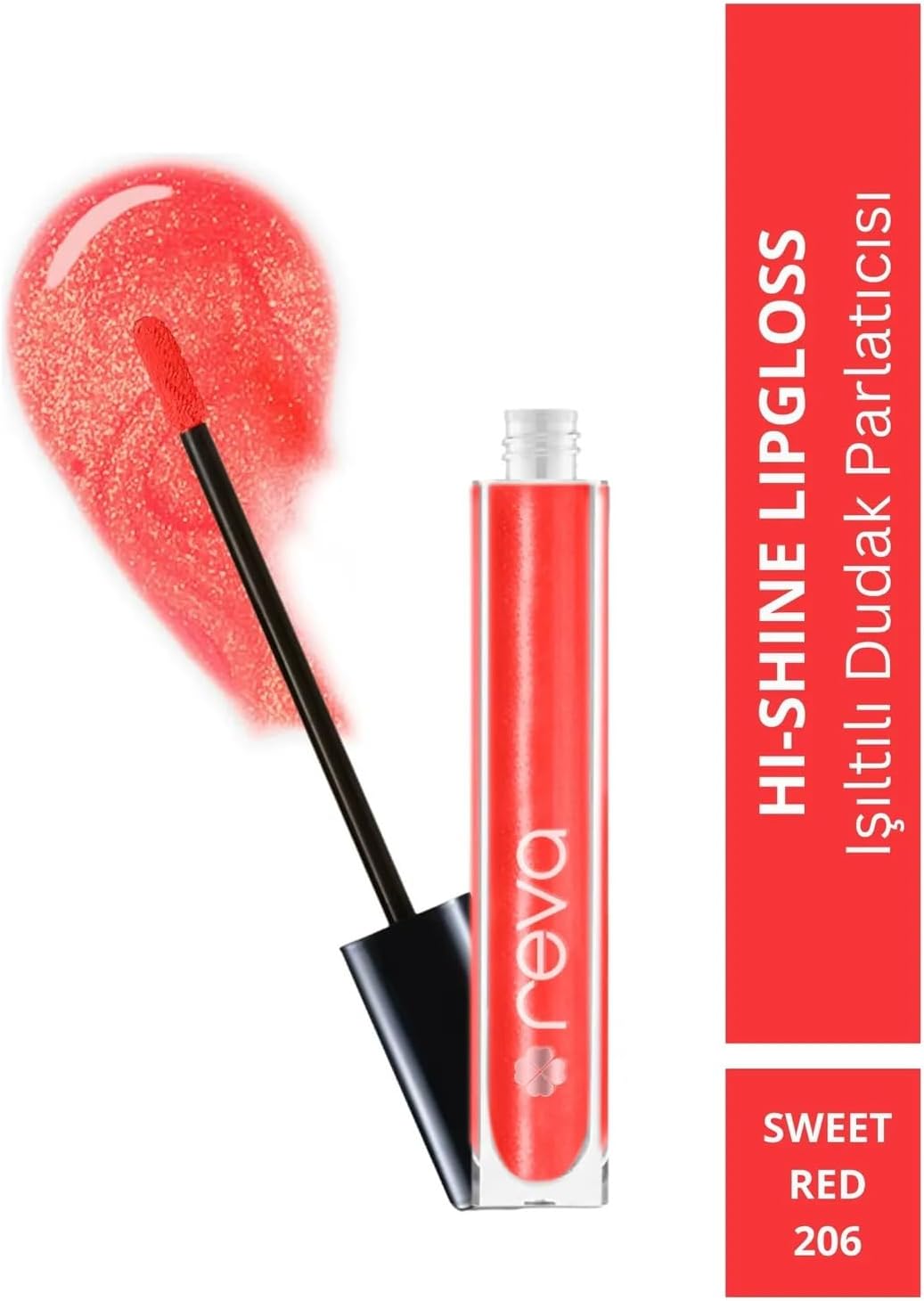 Sweed Red Işıltılı Dudak Parlatıcısı - Hi-shine Lip Gloss - No: 206 - Vegan & Temiz İçerik