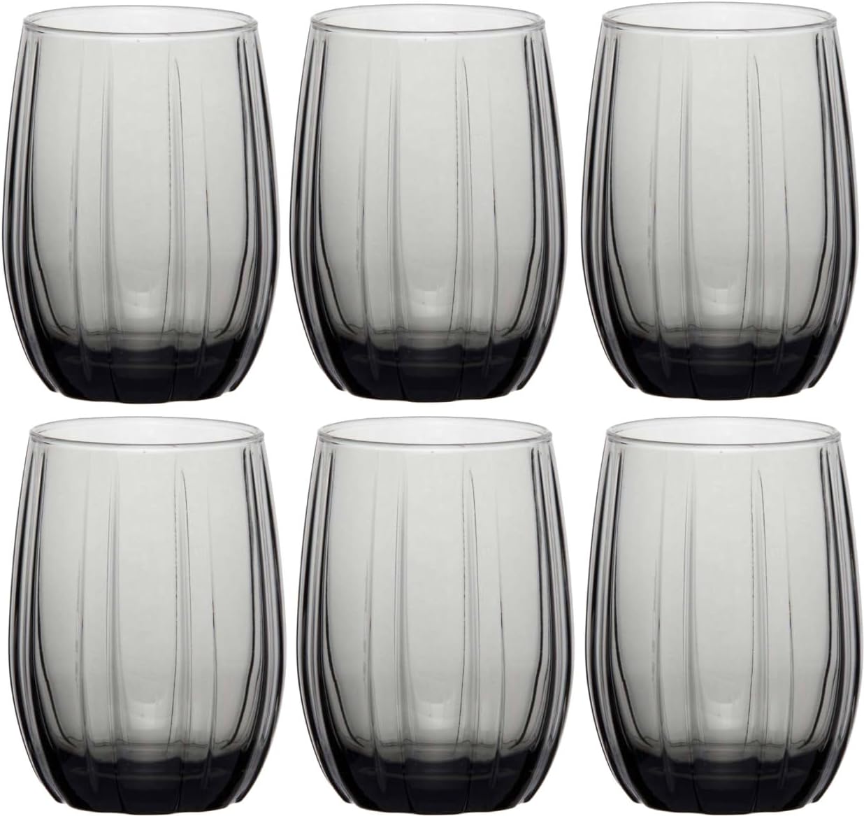 Paşabahçe Linka Su Bardağı, Gri, 380 Cc, 6'lı Set, Meşrubat Bardağı