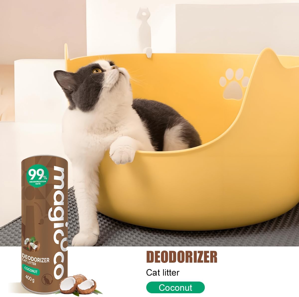 Hindistan Cevizli Kedi Kumu Koku Giderici 400 g