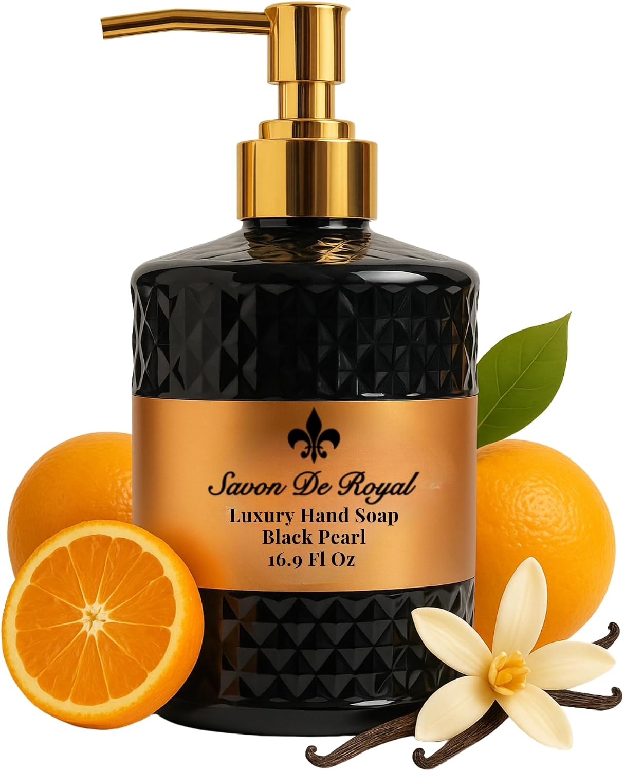 Luxury Vegan Sıvı Sabun Black Pearl 500 ml, Portakal, Vanilya