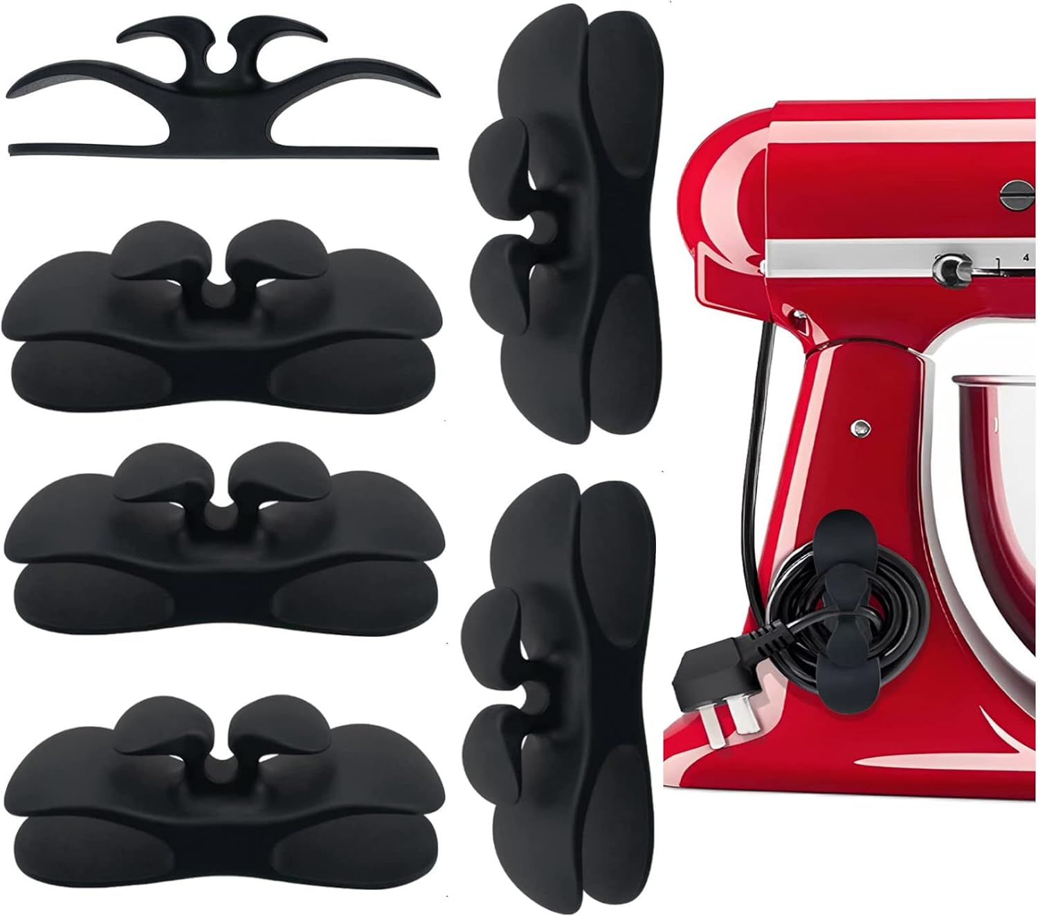 Ev Aletleri için Kordon Düzenleyici 6 Adet Mutfak Aletleri için Kordon Sarmalayıcıları Küçük Ev Aletleri için Süper Yapışkan Yapışkanlı Stand Mikser, Blender, Kahve Makinesi, Düdüklü Tencere