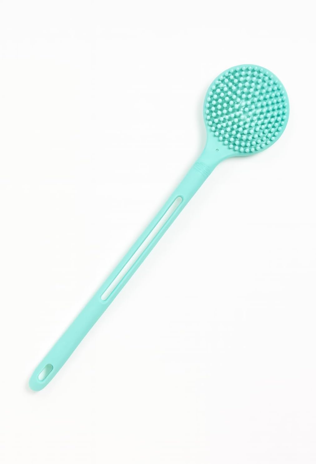 Çift Taraflı Silikon Duş Vücut Fırçası Uzun Saplı Banyo Yıkama Fırçası Sırt Masaj Peeling Fırçası Derin Temizlik ve Rahatlatıcı Masaj İçin Esnek Yumuşak Vücut Temizleme Aparatı