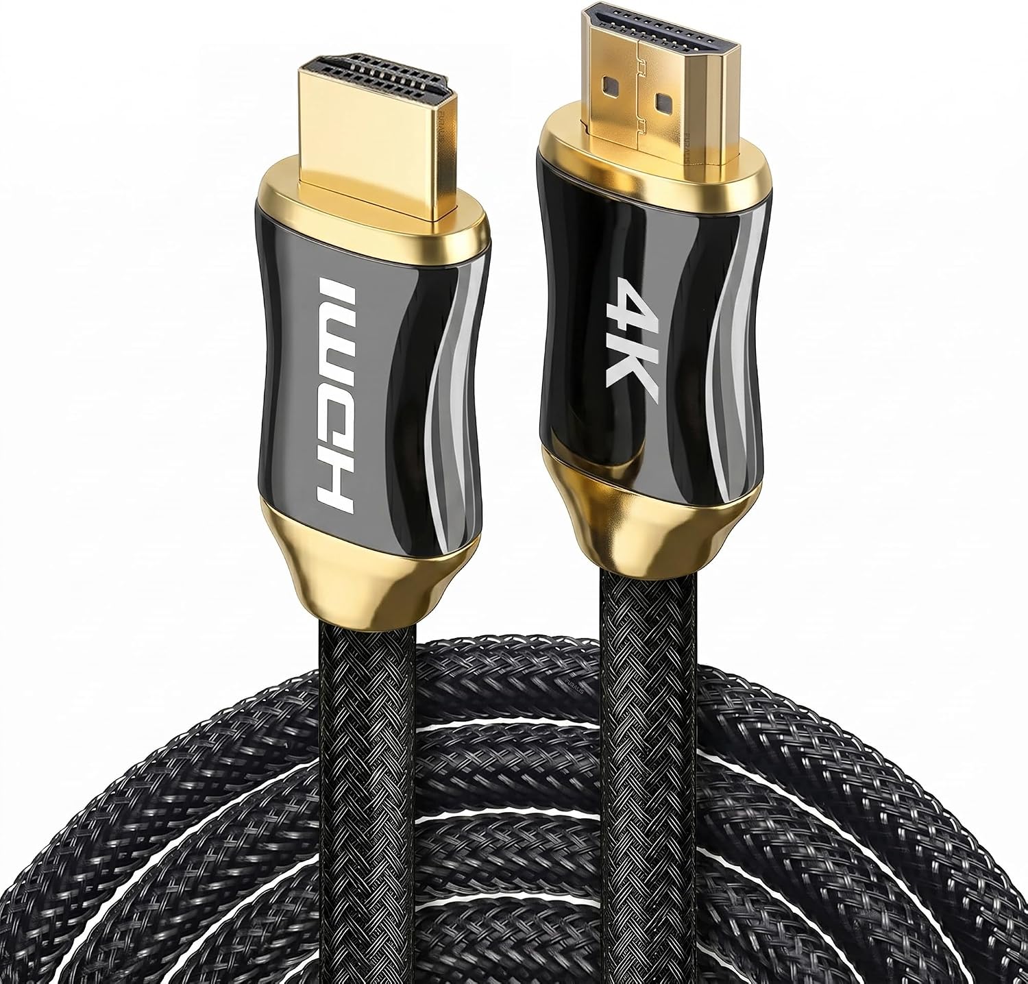 4K HDMI Kablosu (10 METRE) - Yüksek Hızlı Görüntü ve Ses İletimi - UHD Görüntü Aktarımı - Örgülü Kablo ve Metal Başlıklı - TV, Monitör, PS, Xbox, Projektör Uyumlu