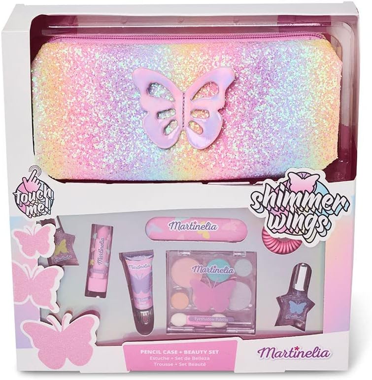 SHIMMER WINGS PENCIL CASE & Beauty SET LOTE 8 pz