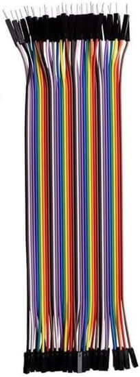 40 Adet Dişi-Erkek Jumper Kablo 20 cm - Arduino, Raspberry Pi, ESP32, Breadboard ile Uyumlu