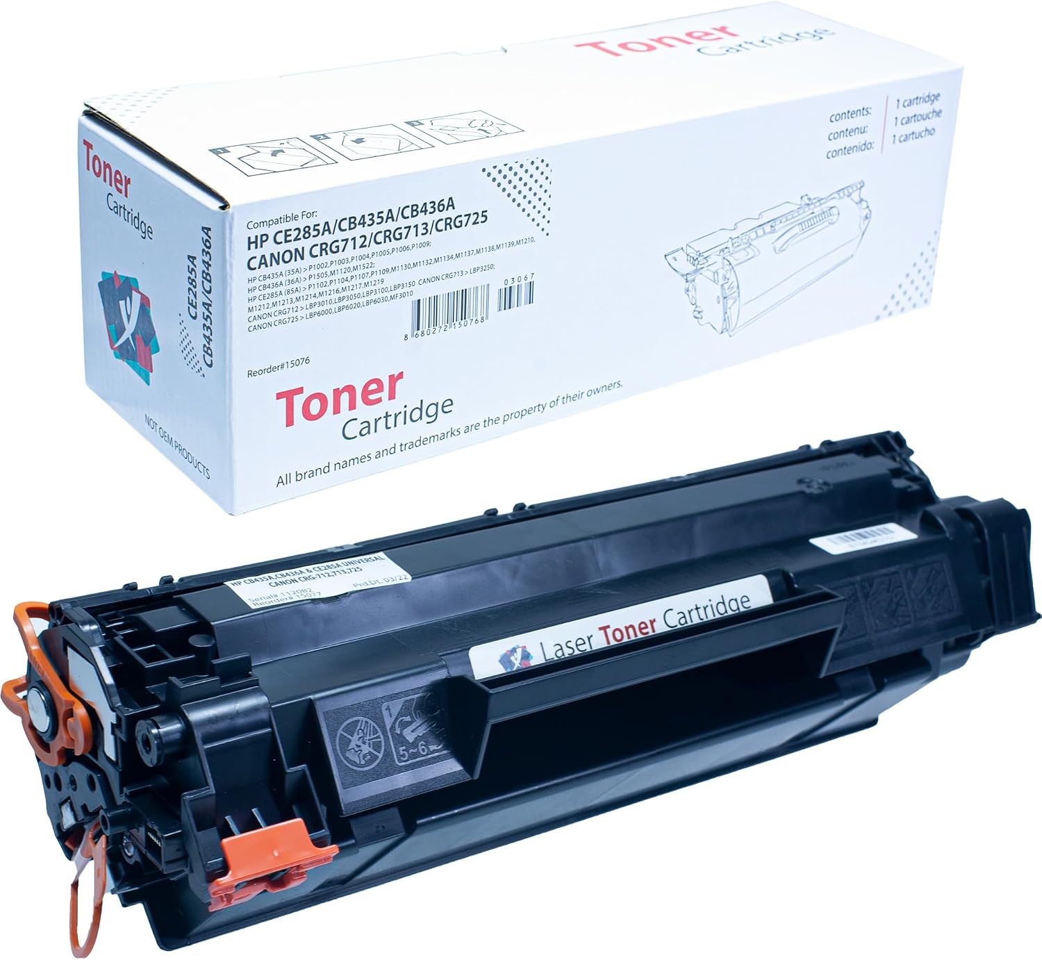 HP 85A CE285A ve Canon CRG-725 Uyumlu Muadil Toner - HP LaserJet P1102 P1102w M1132 M1212nf M1217nfw Canon LBP6000 (1.600 Sayfa)