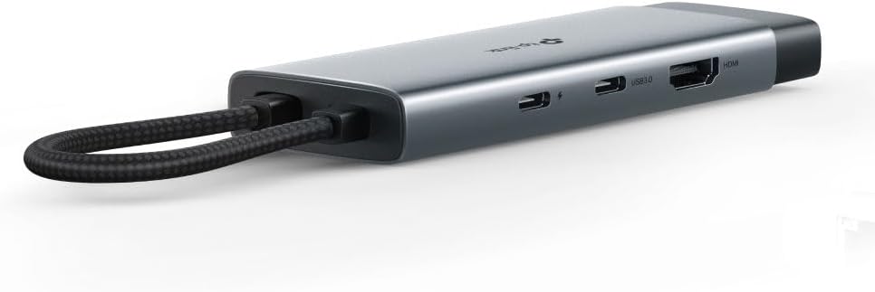 UH7020C, 4K 60Hz HDMI, Gigabit RJ45 Port, 100W Hızlı Şarj, SD ve MicroSD Kart Yuvası, 5Gbps Data Transfer Hızı, 7'si Bir Arada USB-C Hub