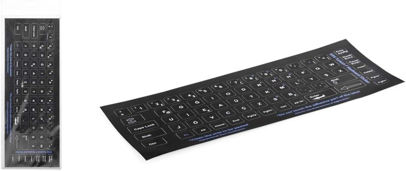 HDX8259 Türkçe-F Klavye Etiketi - Siyah