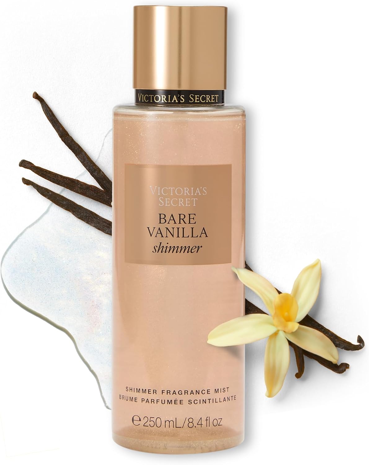 Bare Vanilla Shimmer 250 ml Simli Işıltılı Kadın Vücut Spreyi