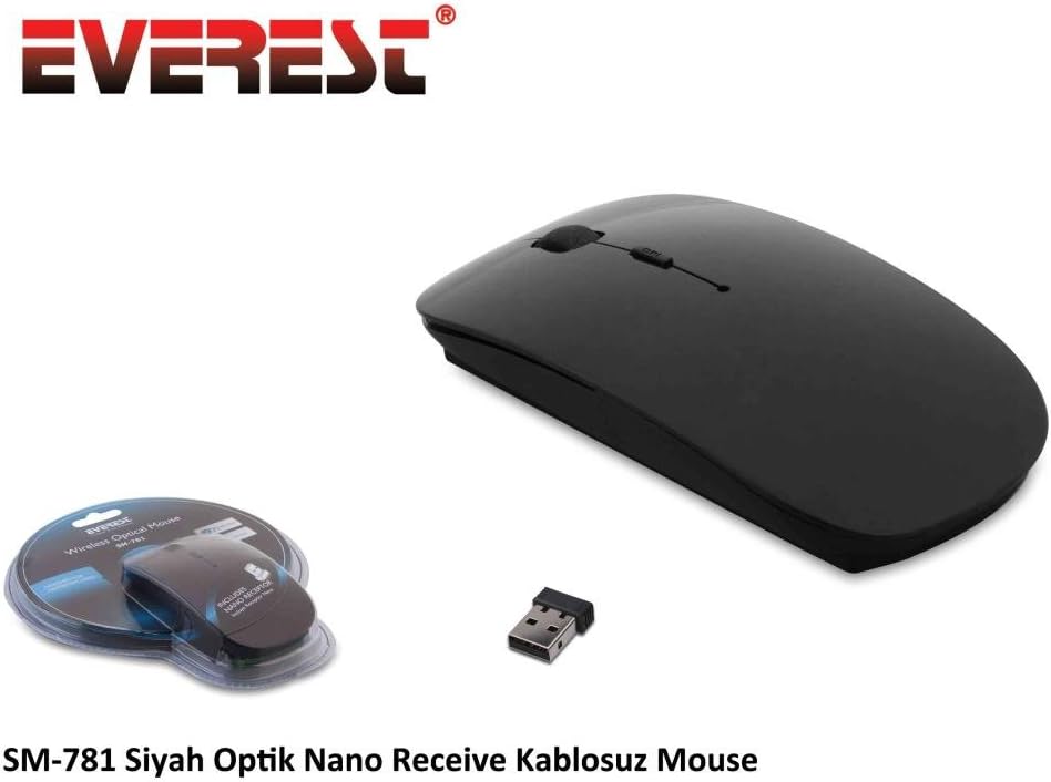 SM-781 Siyah Optik Nano Receive Kablosuz Mouse
