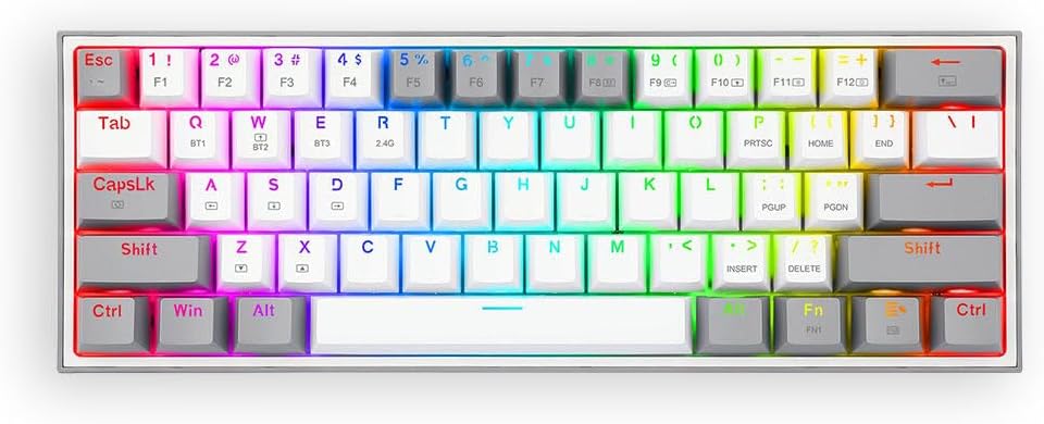 K616 Fizz PRO%60 3 mod kablolu, 2.4 GHz kablosuz, Bluetooth mekanik oyun klavyesi, doğrusal kırmızı şalter, Pro Drive/yazılım destekli