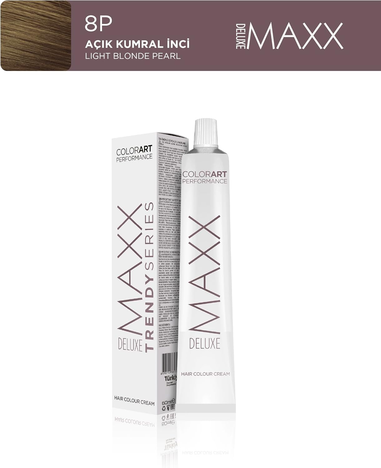 Tüp Saç Boyası 100 ml 8P Açık Kumral İnci