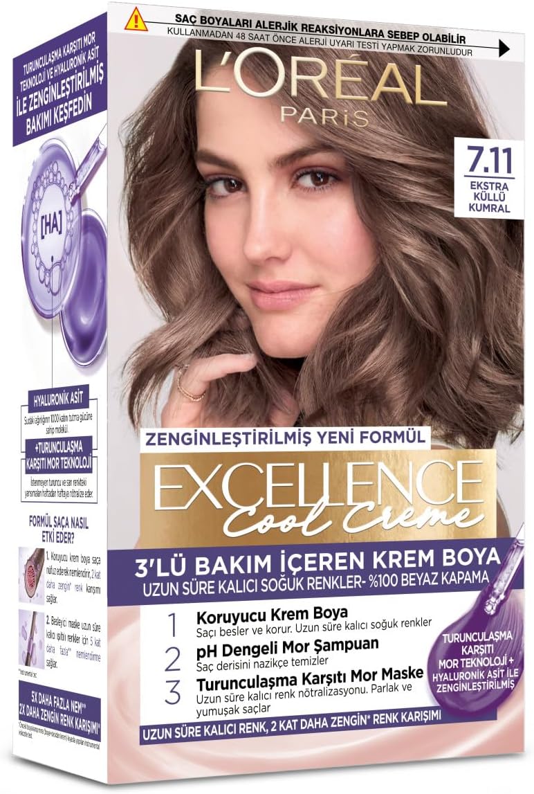 Excellence Cool Creme 7.11 Ekstra Küllü Kumral Saç Boyası