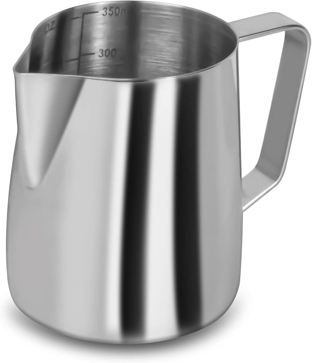 Süt Köpürtme Sürahisi, Premium Paslanmaz Çelik, 350ml Kapasite, Profesyonel Kahve Köpürtme Kabı, Barista Ekipmanları, Süt Köpürtme ve Kahve Hazırlama İçin