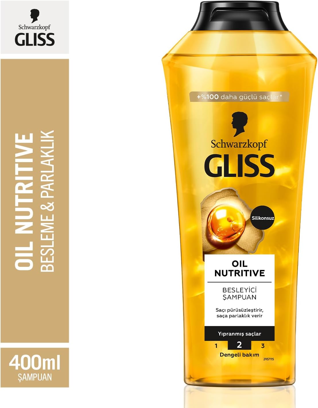 Oil Nutritive Omega 9 ve Marula Yağı içeren Besleyici Şampuan 400 ml Yıpranmış Saçlar