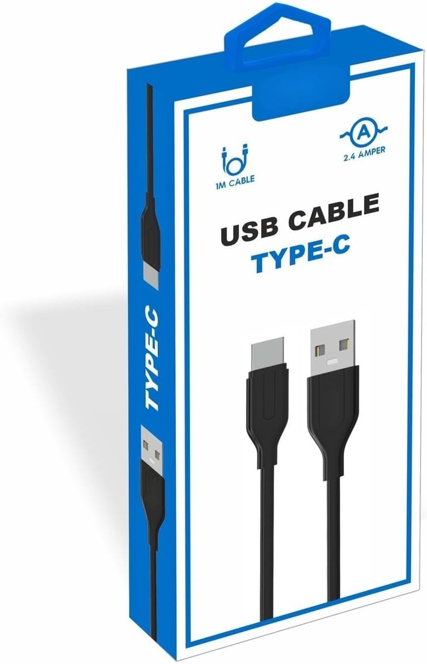 Yetty 2.4A 1m Type-C Kablo Siyah YKB-03S (Yerli Üretim)