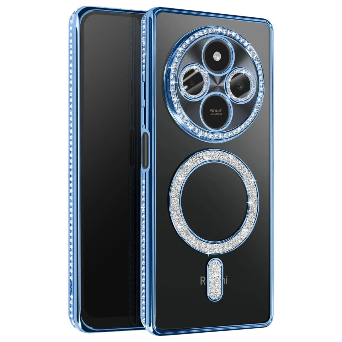 Xiaomi Redmi 14C Joke Simli Magneticsafe Kılıf - Mavi