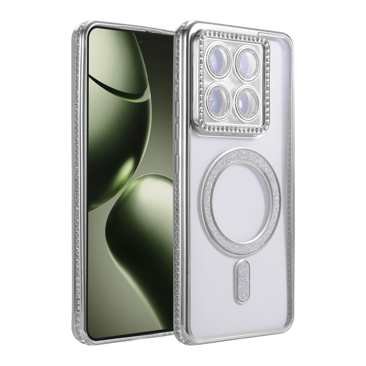 Xiaomi Mi 14T Pro Joke Simli Magneticsafe Kılıf - Gümüş