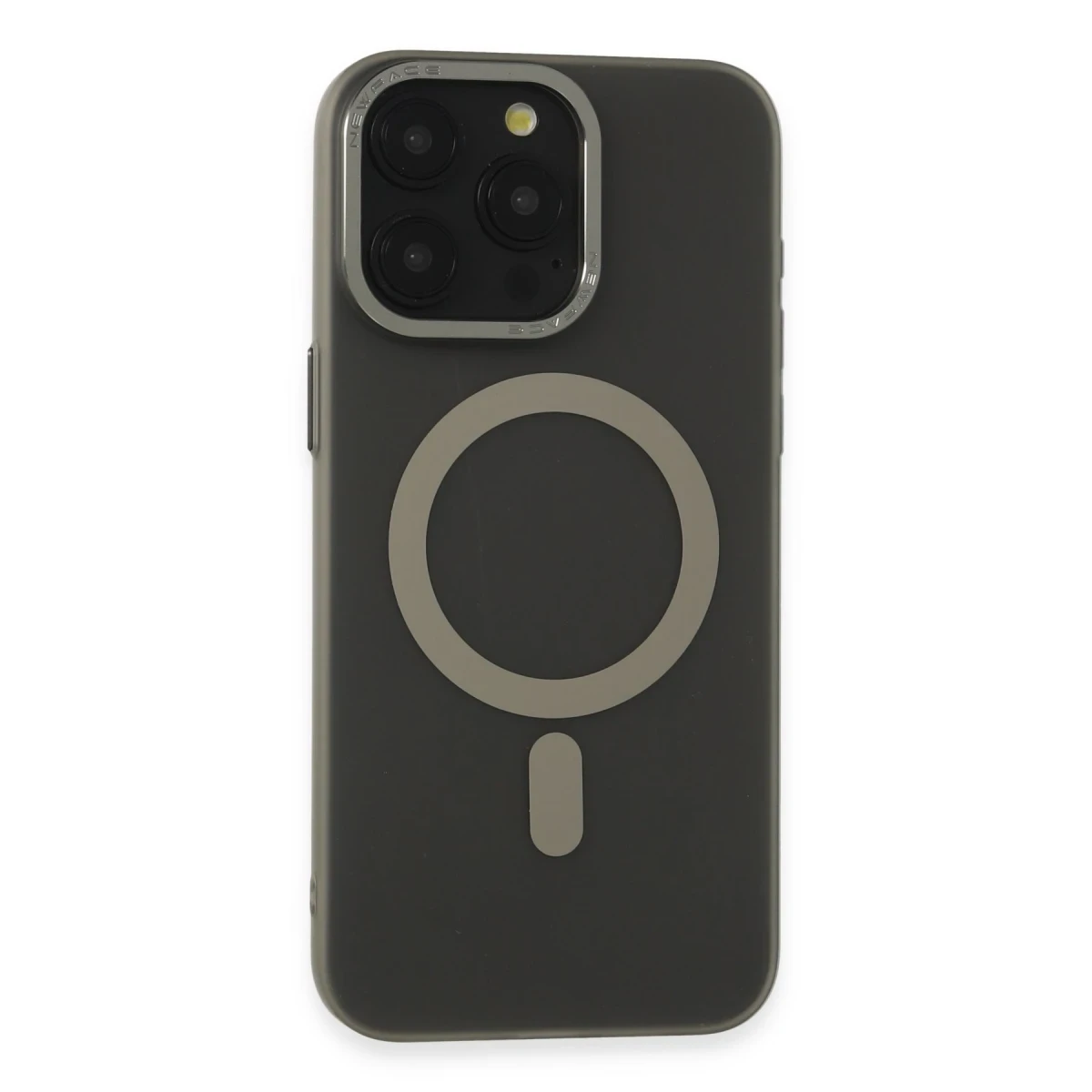Apple iPhone 15 Pro Kılıf Lodos Magneticsafe Mat Kapak - Titan Gri