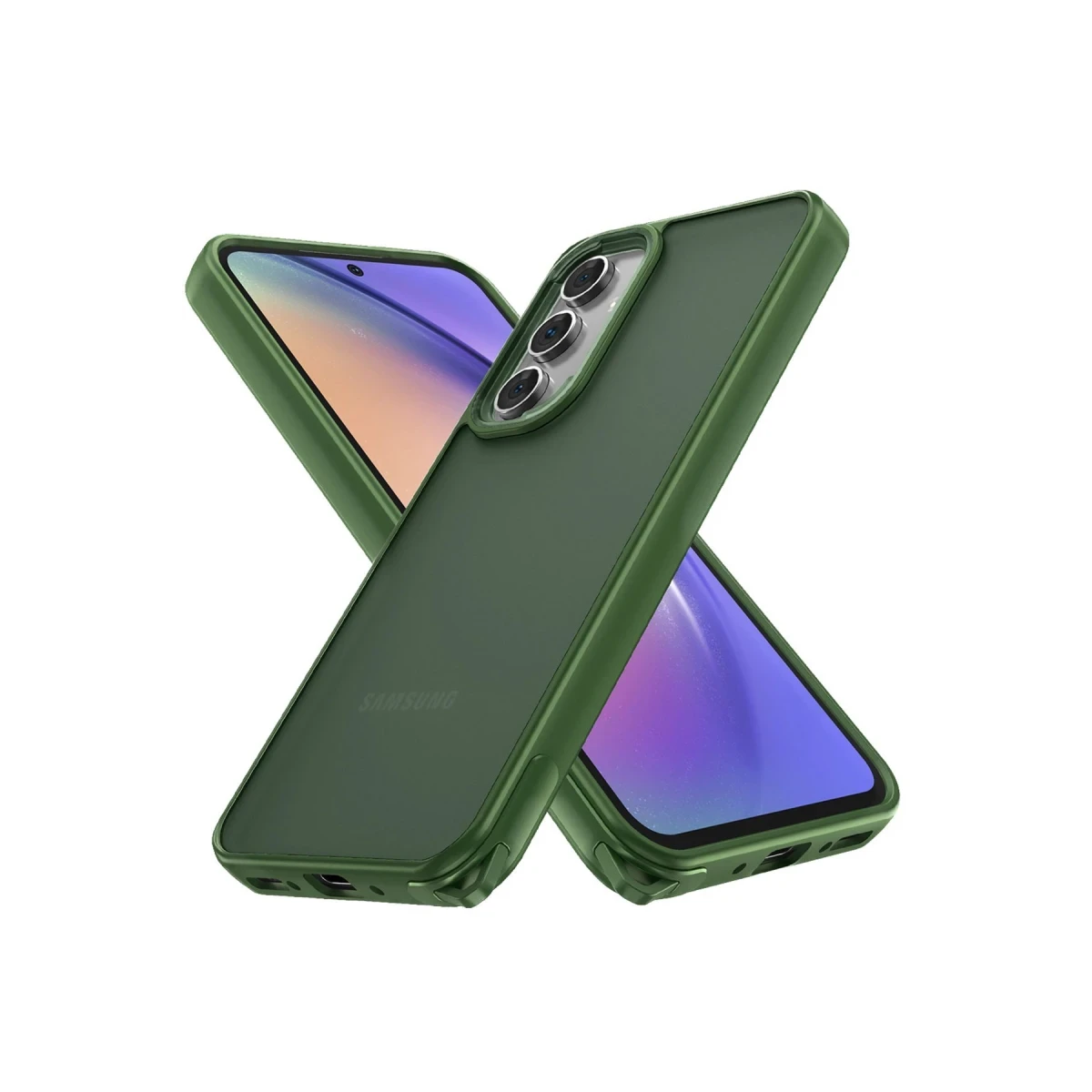 Samsung Galaxy A04S Kılıf Elegant Kapak - Yeşil