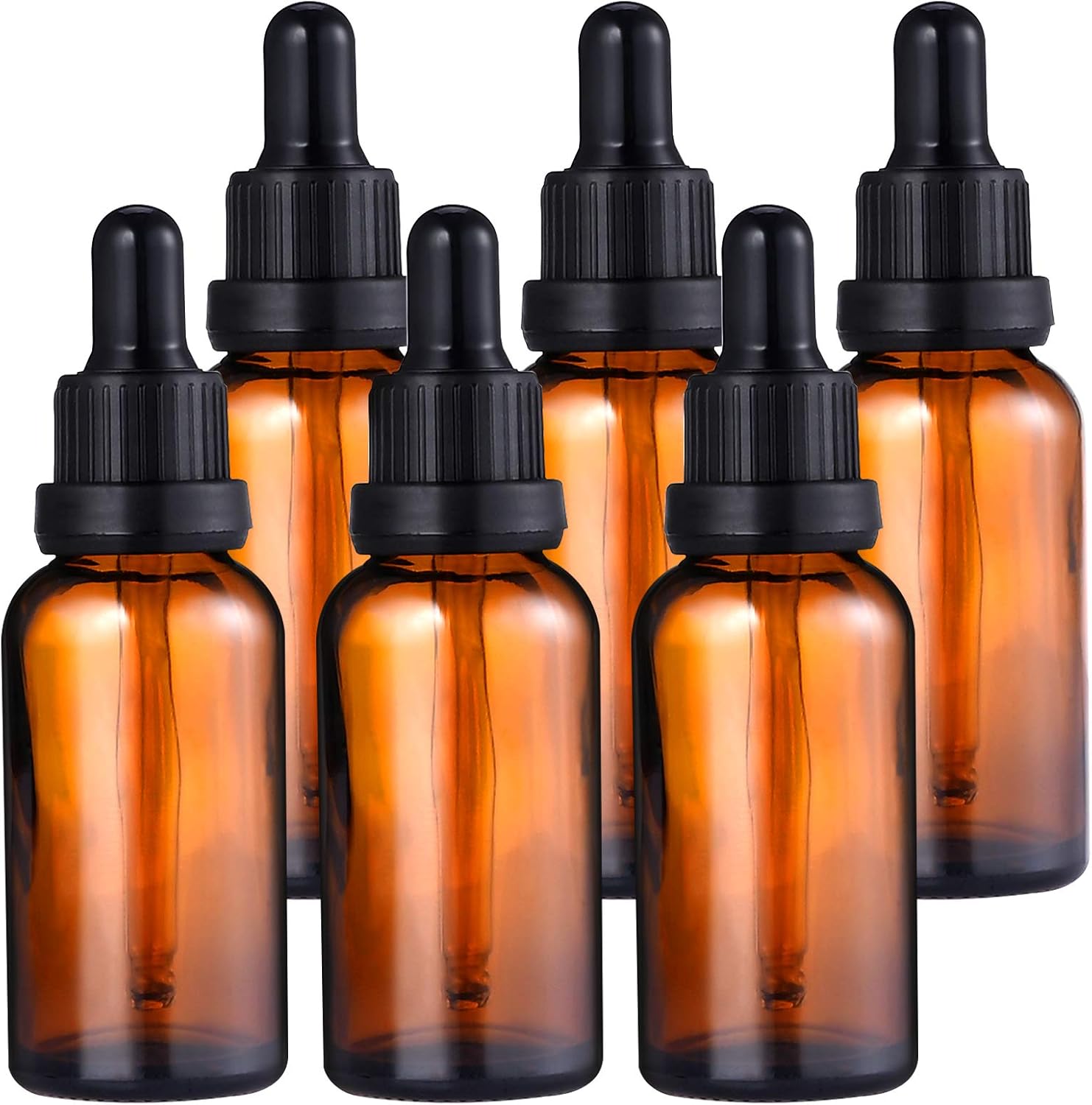 6x30ml pipet şişesi, damlalık kahverengi damlalıklı şişeler parfüm yağları uçucu yağlar sıvı boyalar parfüm yağı örneği