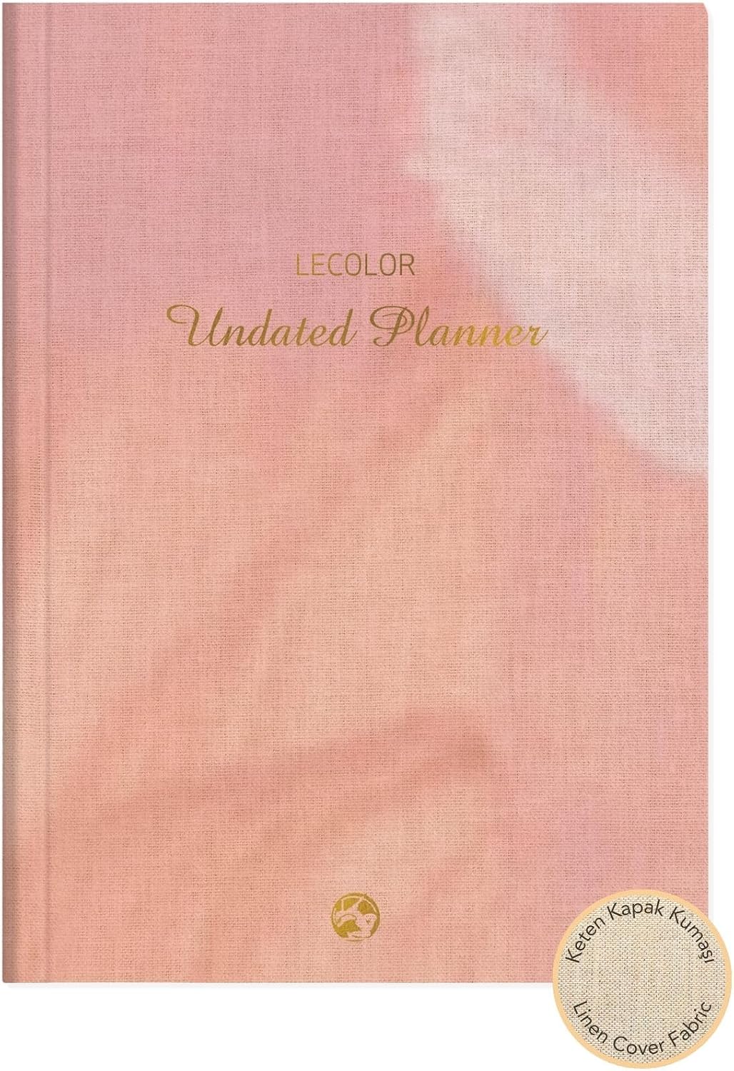 Keten Ciltli Süresiz Planlayıcı Pembe 17x24