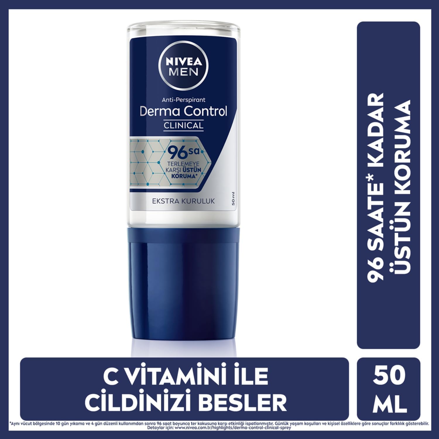 MEN Erkek Roll-on Deodorant Derma Control Clinical 50ml ve MEN Active Clean Erkek Duş Jeli 500ml